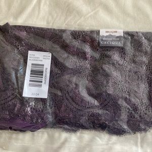 Brand new metallic plum-colored thong